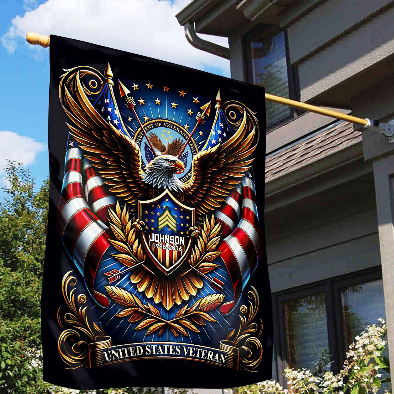 US Veteran Flag VPVC110407, Custom Name, Rank, Year, Gift For US Veteran, American Flag, Patriotic Flag, Garden Flag, House Flag, Best Gifts On Father’s Day, Independence Day, Veterans Day. US Veteran Flag VPVC110407, Custom Name, Rank, Year, Gift For US Veteran, American Flag, Patriotic Flag, Garden Flag, House Flag, Best Gifts On Father’s Day, Independence Day, Veterans Day.