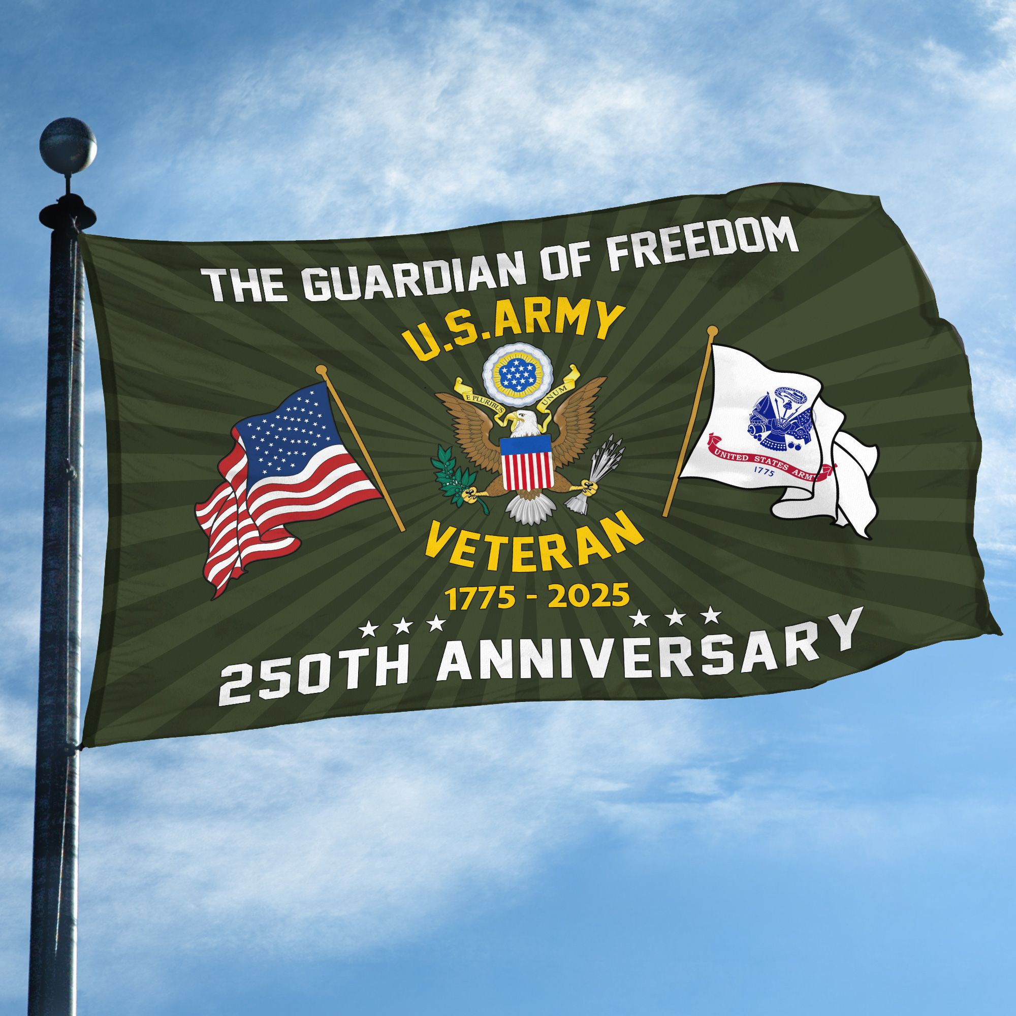 Premium 250th Anniversary Of The Army Grommet Flag VPVC120053, Gifts For Army Veteran, Best Gifts On Father’s Day, Veterans Day. Premium 250th Anniversary Of The Army Grommet Flag VPVC120053, Gifts For Army Veteran, Best Gifts On Father’s Day, Veterans Day.