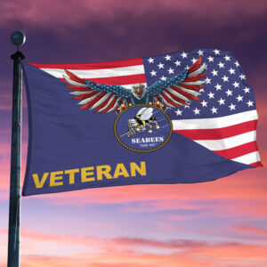 Premium Seabees Can Do US Veteran Grommet Flag NPVC251102