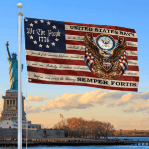 Premium Custom US Navy Grommet Flag VPVC120151, Gifts For Navy Veteran, Best Gifts On Independence Day, Veterans Day.
