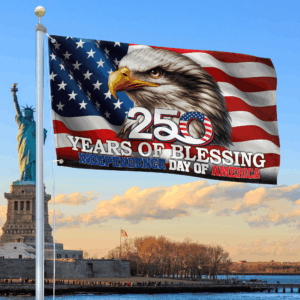 Premium America 250th Anniversary Grommet Flag VPVC120130, America 250th Flag, America 250th Birthday, Best Gifts On Independence Day, Veterans Day.