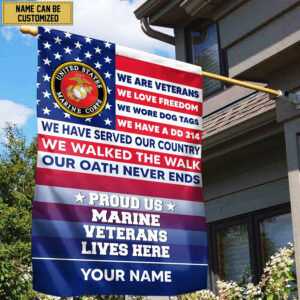Premium Pesonalized USMC Veteran Flag BPVC290810