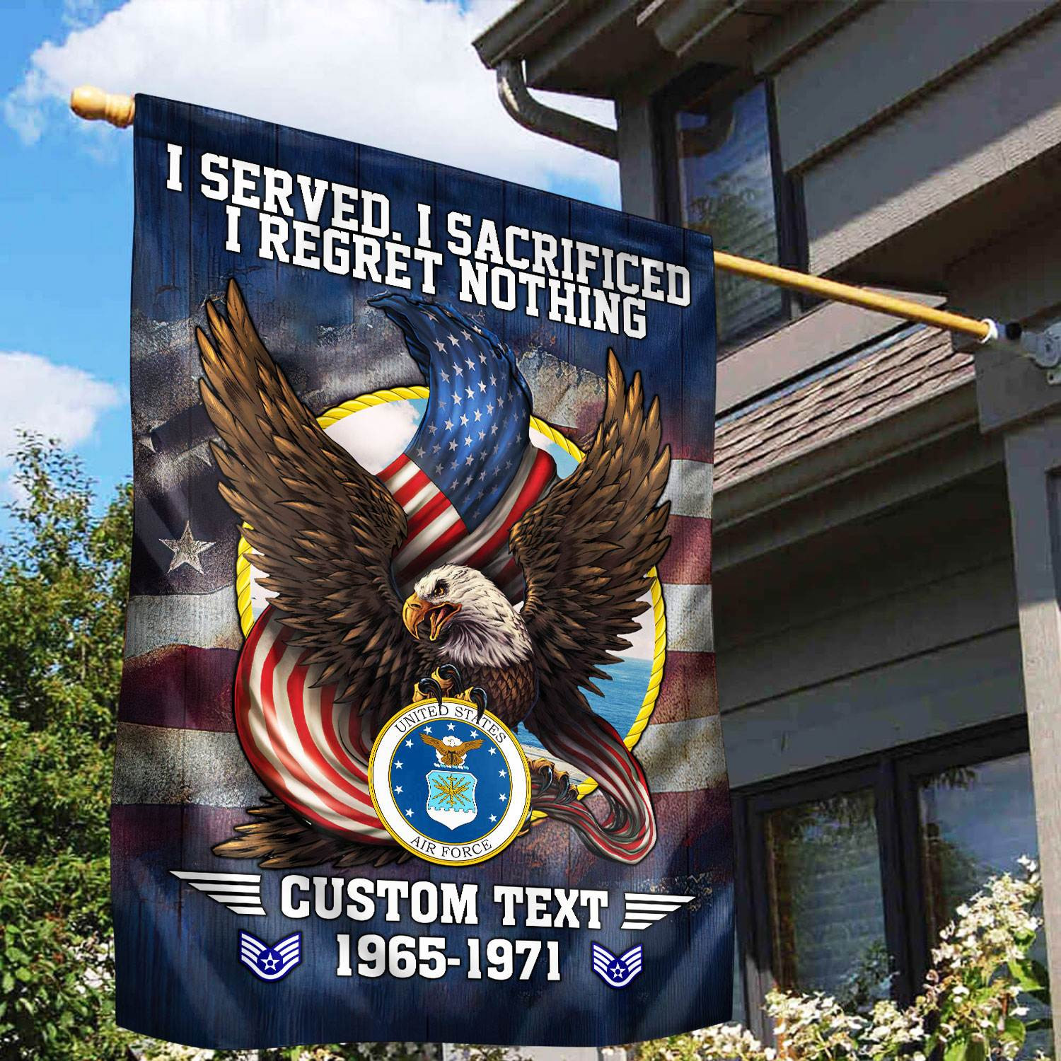 Premium Custom USAF Flag VPVC110604, Gift For Air Force Veteran, American Flag, Patriotic Flag, Garden Flag, House Flag Premium Custom USAF Flag VPVC110604, Gift For Air Force Veteran, American Flag, Patriotic Flag, Garden Flag, House Flag