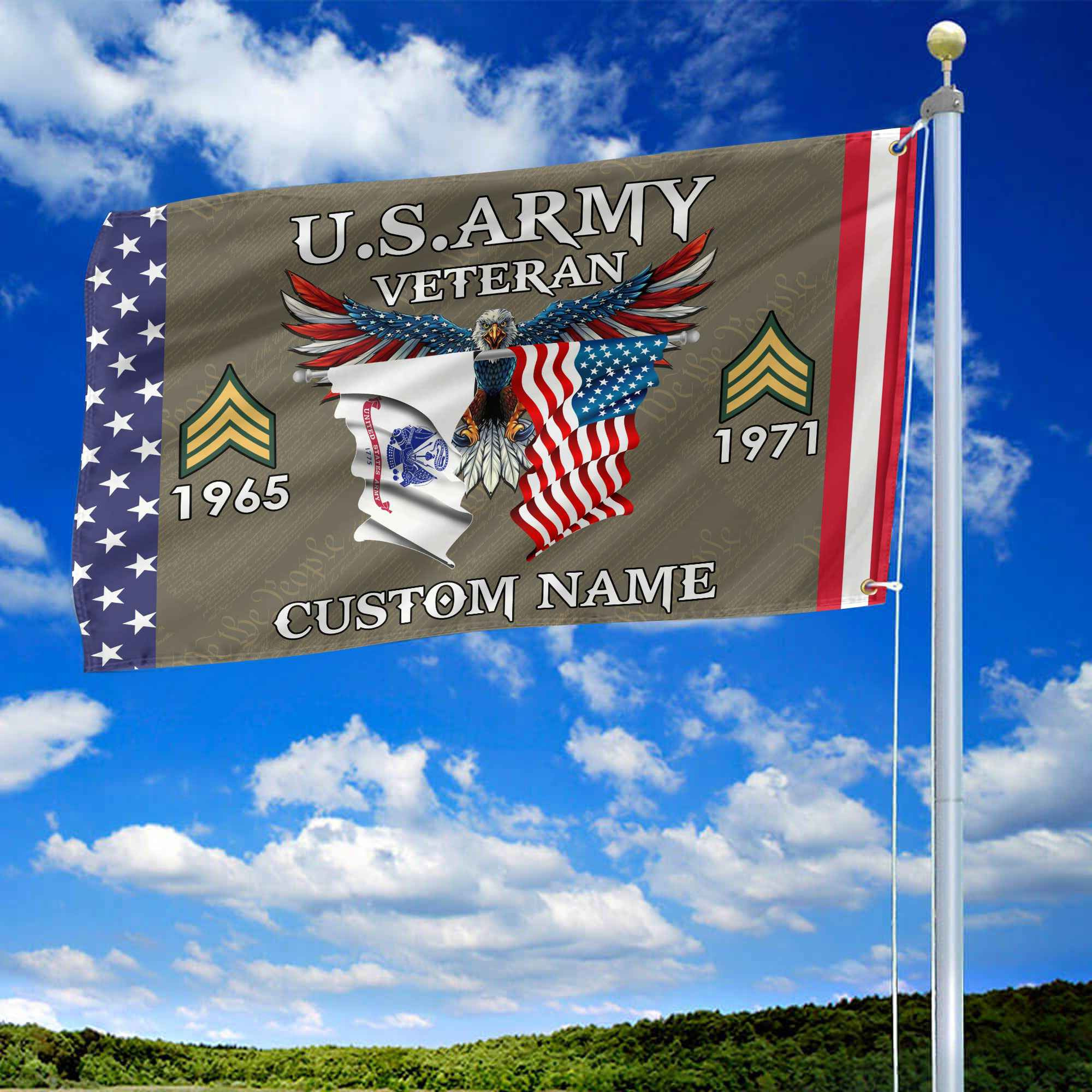 US Army Custom Grommet Flag VPVC109310, Gifts For Army Veteran, Best Gifts On Father’s Day, Armed Forces Day, Independence Day, Veterans Day. US Army Custom Grommet Flag VPVC109310, Gifts For Army Veteran, Best Gifts On Father’s Day, Armed Forces Day, Independence Day, Veterans Day.
