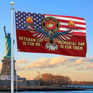 USMC Custom Grommet Flag VPVC106803, Gifts For Marine Veteran, Best Gifts On Father’s Day, Armed Forces Day, Independence Day, Veterans Day.