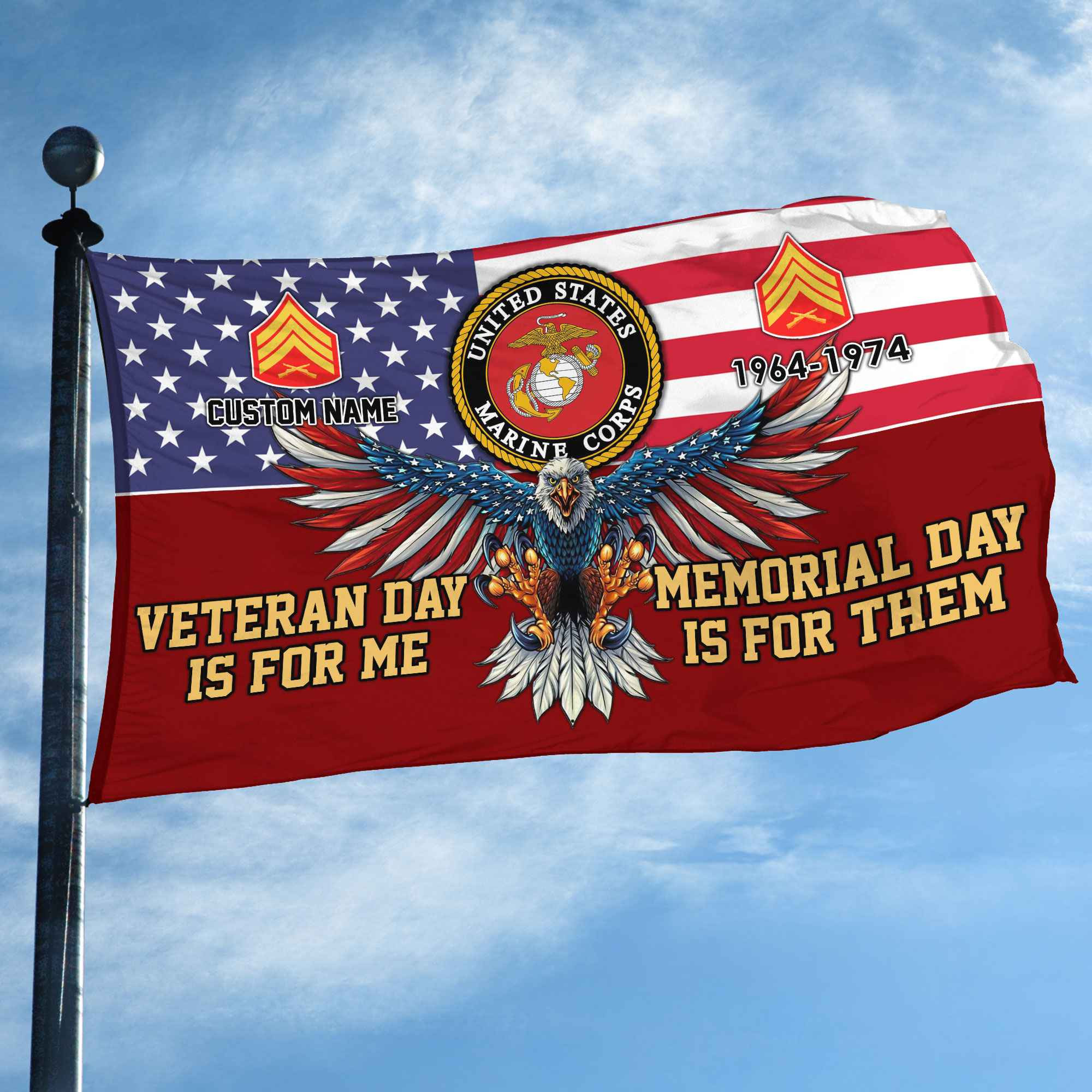 USMC Custom Grommet Flag VPVC106803, Gifts For Marine Veteran, Best Gifts On Father’s Day, Armed Forces Day, Independence Day, Veterans Day. USMC Custom Grommet Flag VPVC106803, Gifts For Marine Veteran, Best Gifts On Father’s Day, Armed Forces Day, Independence Day, Veterans Day.