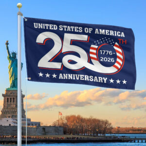 Premium America 250th Anniversary Grommet Flag CPVC030310, Gifts For US Veteran, Best Gifts For Independence Day, Veterans Day.