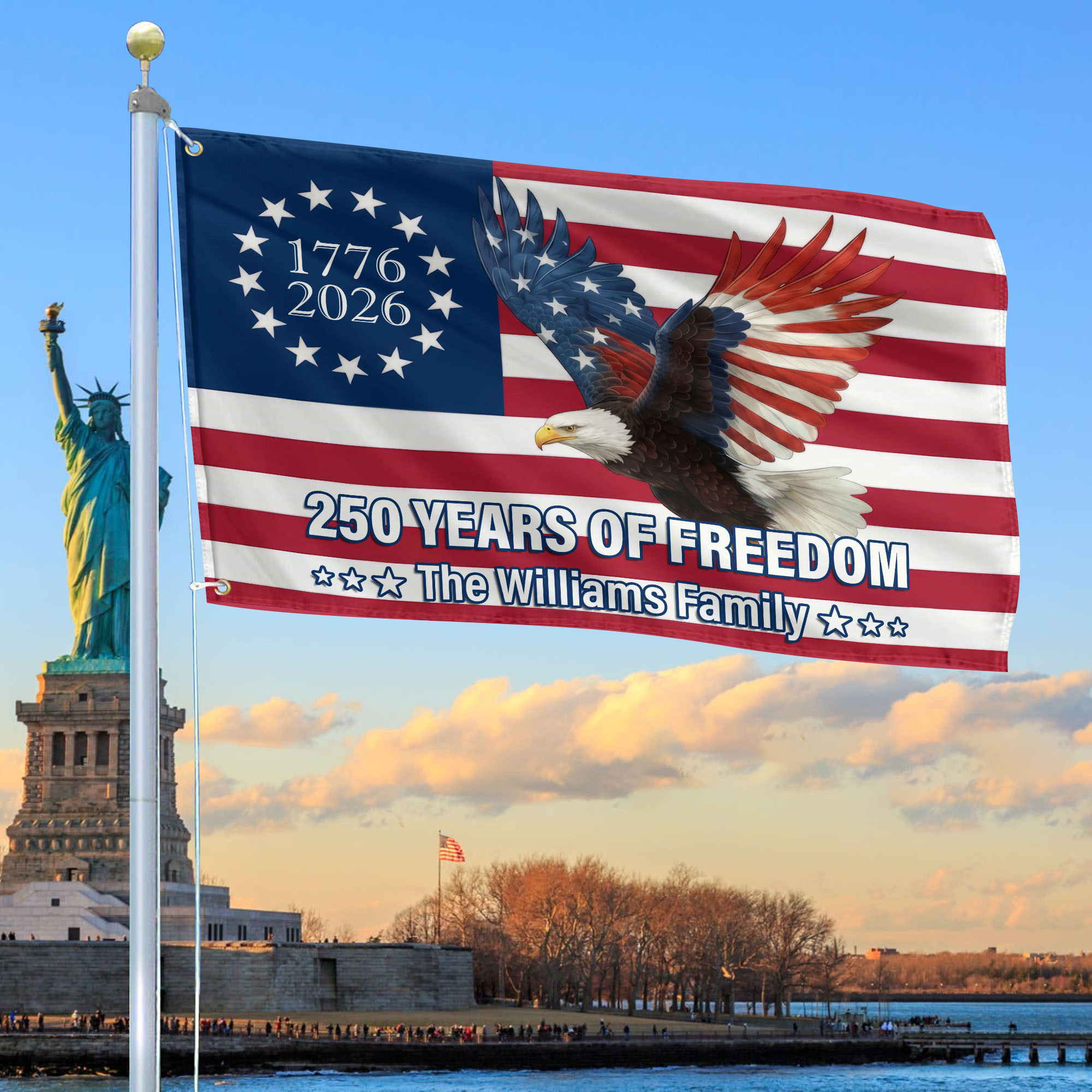 Premium Custom America 250th Anniversary Grommet Flag VPVC120082, America 250th Flag, America 250th Birthday, Best Gifts On Independence Day, Veterans Day. Premium Custom America 250th Anniversary Grommet Flag VPVC120082, America 250th Flag, America 250th Birthday, Best Gifts On Independence Day, Veterans Day.