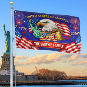 Premium America 250th Anniversary Grommet Flag VPVC120136, America 250th Flag, America 250th Birthday, Best Gifts For Independence Day, Veterans Day.