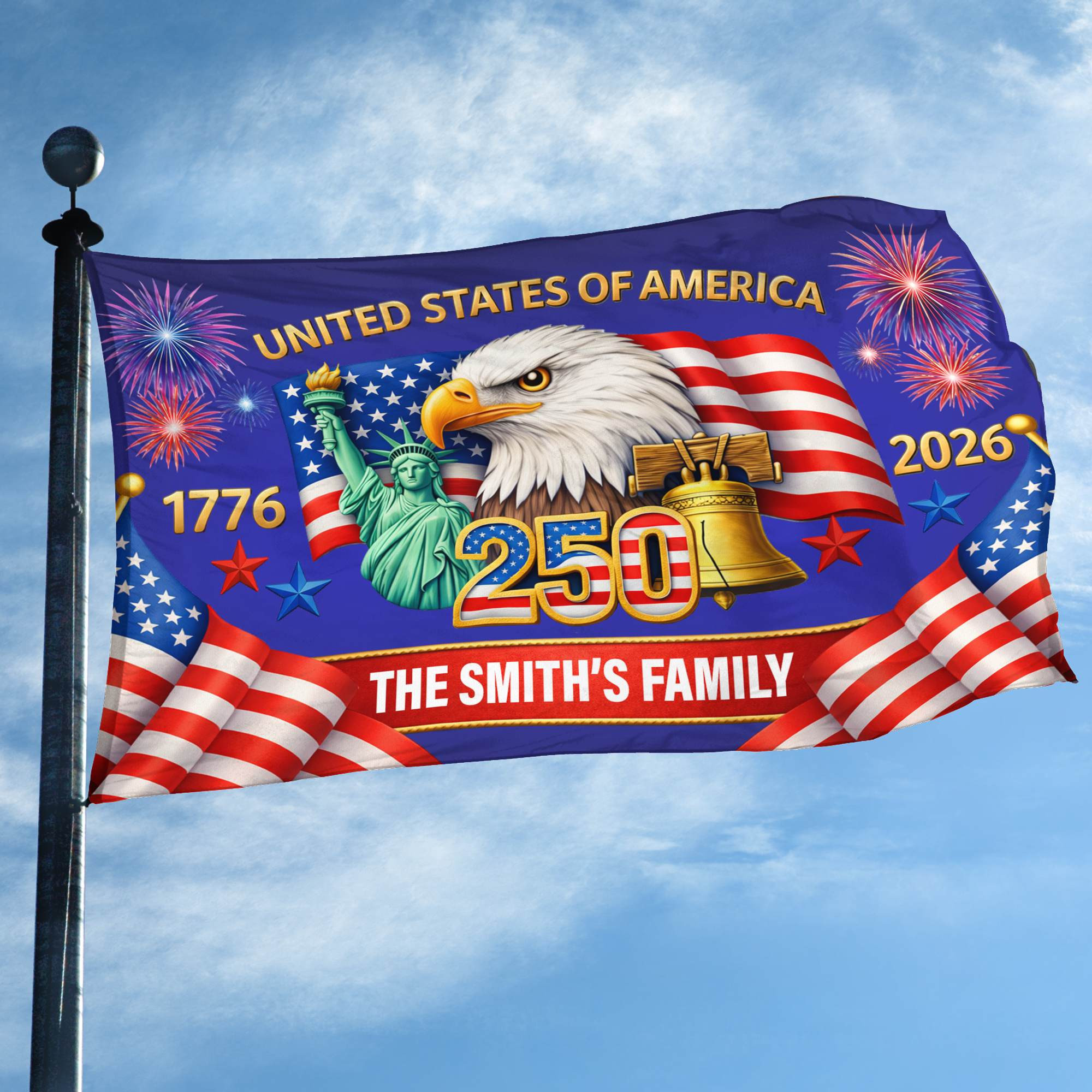 Premium America 250th Anniversary Grommet Flag VPVC120136, America 250th Flag, America 250th Birthday, Best Gifts For Independence Day, Veterans Day. Premium America 250th Anniversary Grommet Flag VPVC120136, America 250th Flag, America 250th Birthday, Best Gifts For Independence Day, Veterans Day.