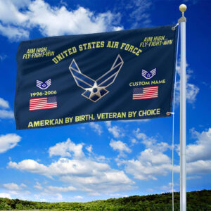 Premium Custom Name, Rank, Year, USAF Grommet Flag VPVC108112, Gift For Air Force Veteran, Gifts For Dad, For Husband, Best Gifts On Father's Day, Independence Day, Veterans Day. 1 1741331729423.jpg