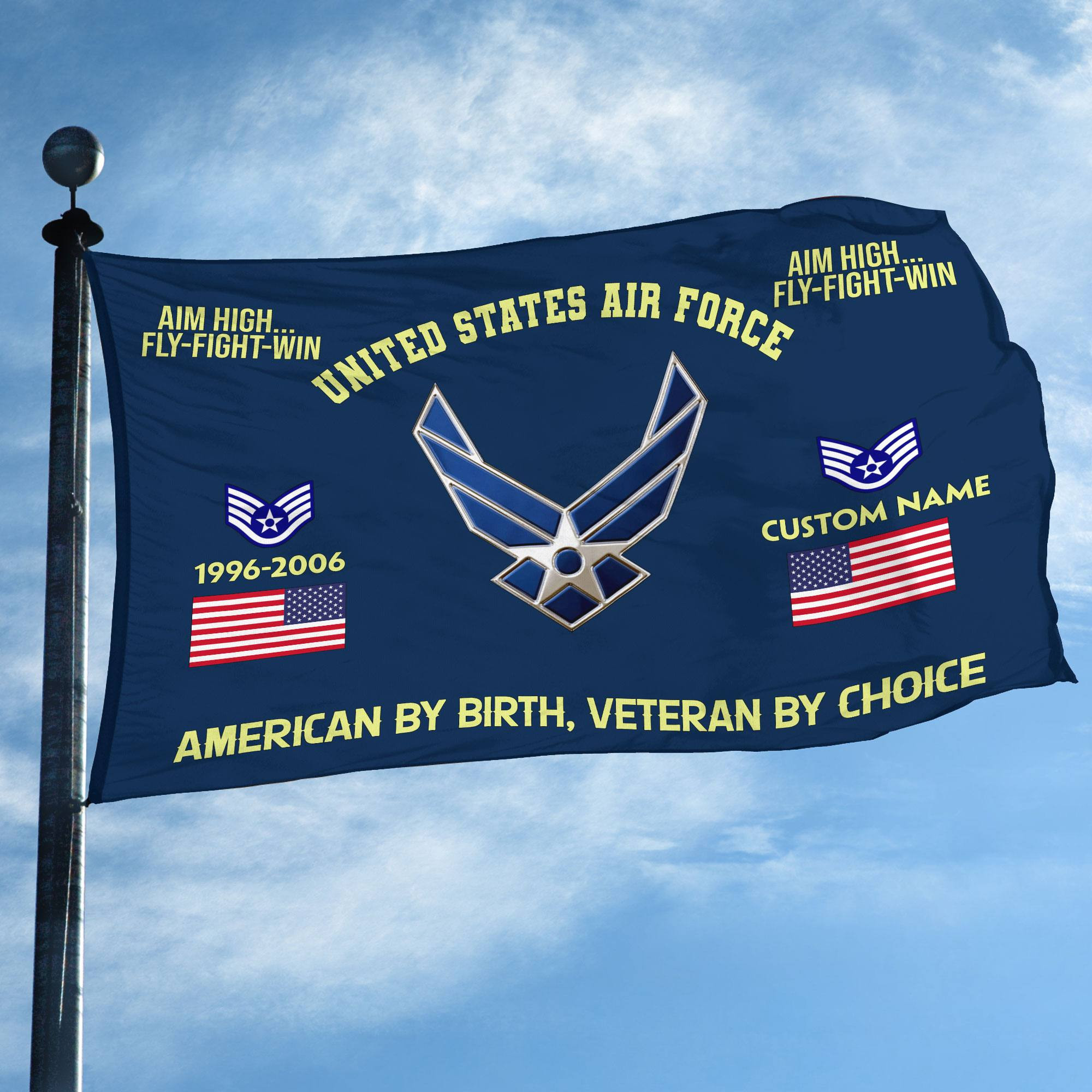 Premium Custom Name, Rank, Year, USAF Grommet Flag VPVC108112, Gift For Air Force Veteran, Gifts For Dad, For Husband, Best Gifts On Father’s Day, Independence Day, Veterans Day. Premium Custom Name, Rank, Year, USAF Grommet Flag VPVC108112, Gift For Air Force Veteran, Gifts For Dad, For Husband, Best Gifts On Father’s Day, Independence Day, Veterans Day.