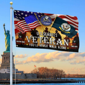 Premium Custom US Seabees Grommet Flag, Gift For Seabees Veteran VPVC106609, Gifts For Dad, For Husband, Best Gifts On Father’s Day, Independence Day, Veterans Day.
