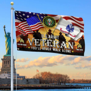 Premium Custom US Army Grommet Flag, Gift For Army Veteran VPVC106601, Gifts For Dad, For Husband, Best Gifts On Father’s Day, Independence Day, Veterans Day.