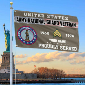 Premium US Army National Guard Grommet Flag VPVC105508, Custom Name, Rank, Year, Gifts For Army National Guard Veteran, Best Gifts On Father’s Day, Armed Forces Day, Independence Day, Veterans Day.