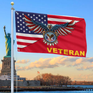 Premium US Veteran Grommet Flag Gift For Veterans Day, Father’s Day, Memorial Day VPVC100407