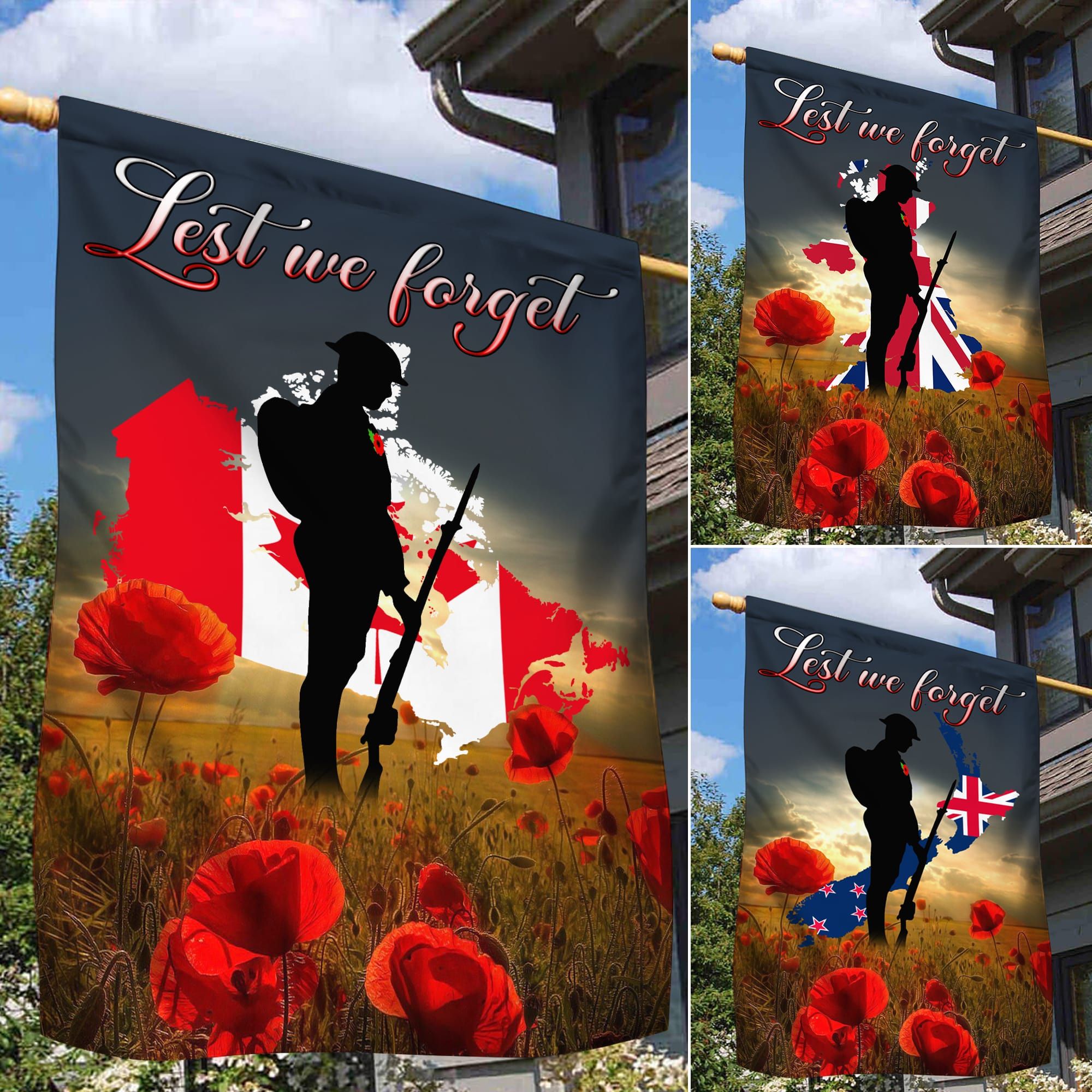 Multinational Lest We Forget Flags TVN181004 Multinational Lest We Forget Flags TVN181004