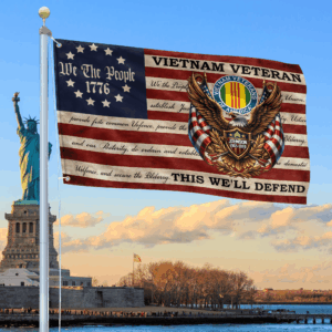 Premium Custom Vietnam Veteran Grommet Flag VPVC120154, Gifts For Vietnam Veteran, Best Gifts On Independence Day, Veterans Day.