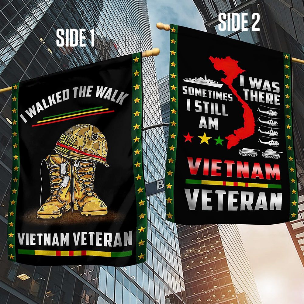 Premium I Walked The Walk Vietnam Veteran Flag TVN201003 Premium I Walked The Walk Vietnam Veteran Flag TVN201003