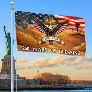 Premium America 250th Anniversary Grommet Flag VPVC120122, America 250th Flag, America 250th Birthday, Best Gifts On Independence Day, Veterans Day.