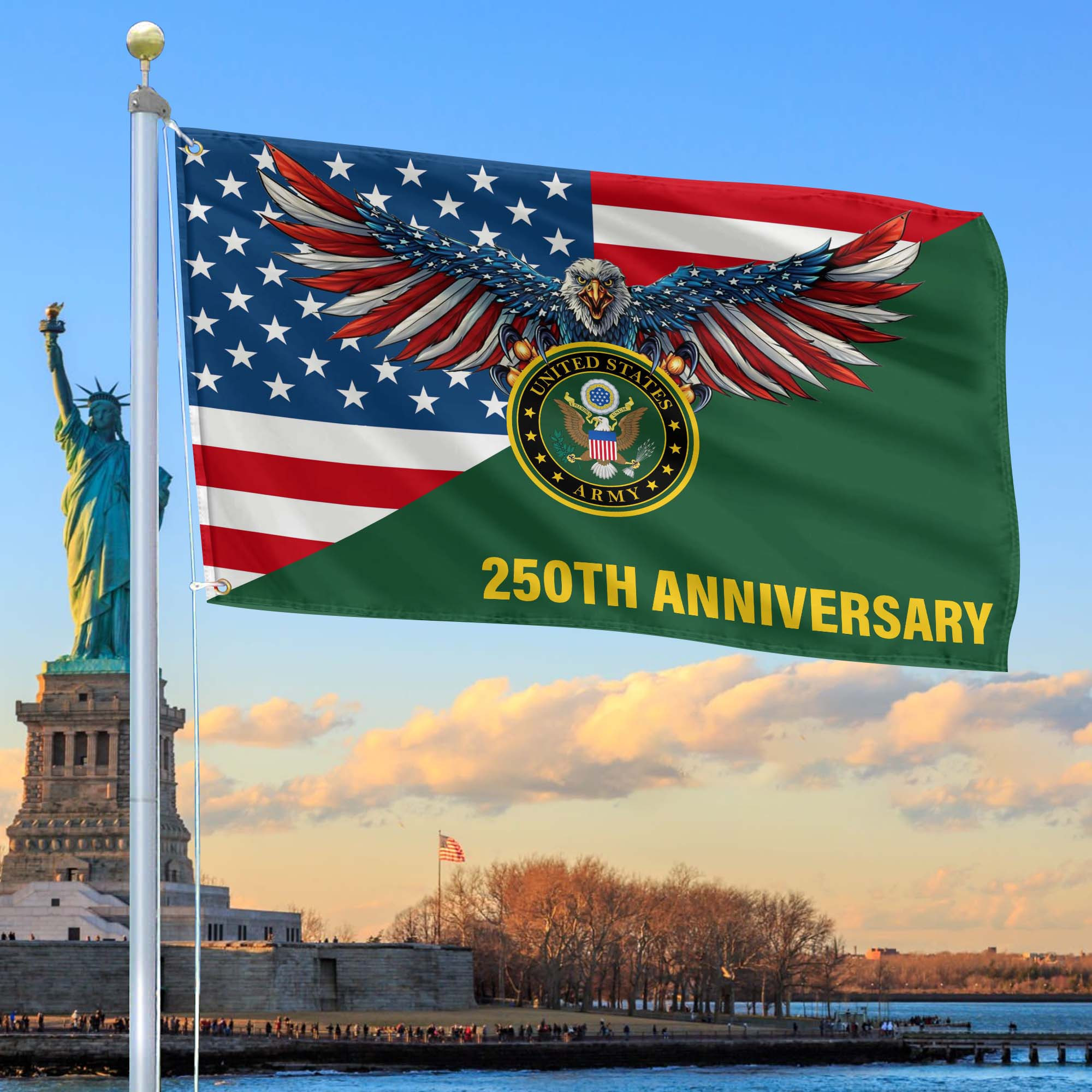Premium 250th Anniversary Of The Army Grommet Flag VPVC120058, Gifts For Army Veteran, Best Gifts On Father’s Day, Veterans Day. Premium 250th Anniversary Of The Army Grommet Flag VPVC120058, Gifts For Army Veteran, Best Gifts On Father’s Day, Veterans Day.