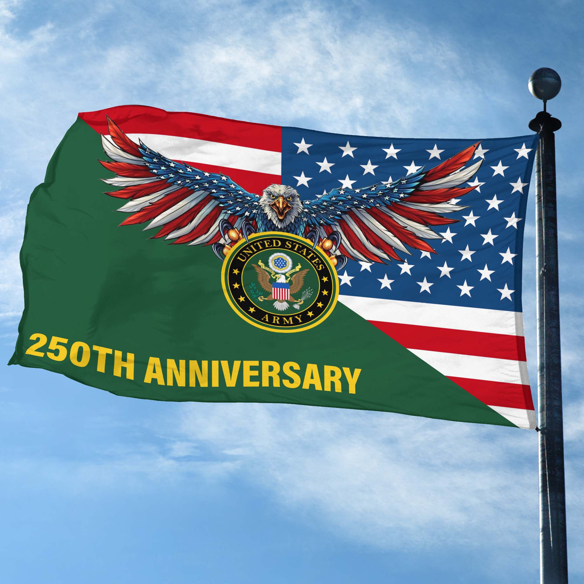 Premium 250th Anniversary Of The Army Grommet Flag VPVC120058, Gifts For Army Veteran, Best Gifts On Father’s Day, Veterans Day. Premium 250th Anniversary Of The Army Grommet Flag VPVC120058, Gifts For Army Veteran, Best Gifts On Father’s Day, Veterans Day.