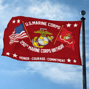 Premium USMC Grommet Flag CPVC250911, 250th Marine Corps Birthday Flag, Gifts For Marine Veteran, Best Gifts On Father's Day, Veterans Day. 2 1758786785461.jpg