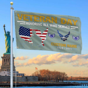 Premium Custom USAF Grommet Flag VPVC105604, Gifts For Air Force Veteran, Gifts For Dad, For Husband, Best Gifts On Father’s Day, Armed Forces Day, Independence Day, Veterans Day.