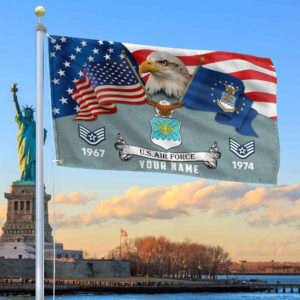 Premium Custom USAF Grommet Flag VPVC105304, Gifts For Air Force Veteran, Best Gifts On Father’s Day, Armed Forces Day, Independence Day, Veterans Day.