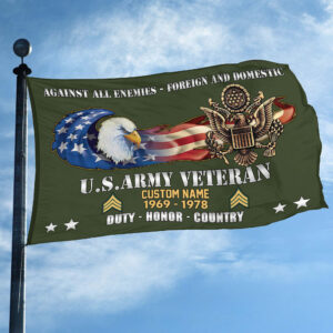 Unique Custom Name, Rank, Year, US Army Grommet Flag VPVC108001, Gift For Army Veteran, Gifts For Dad, For Husband, Best Gifts On Father's Day, Independence Day, Veterans Day. 1 1741321653684.jpg