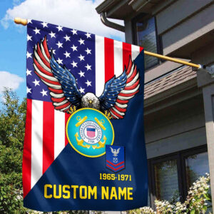 Premium Custom USCG Veteran Flag VPVC110805, Gift For Coast Guard Veteran, American Flag, Patriotic Flag, Garden Flag, House Flag, Gifts On Father’s Day, Independence Day, Veterans Day.