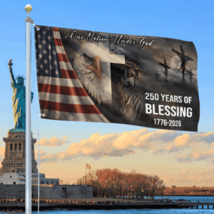 Premium America 250th Anniversary Grommet Flag VPVC120133, America 250th Flag, America 250th Birthday, Best Gifts On Independence Day, Veterans Day.