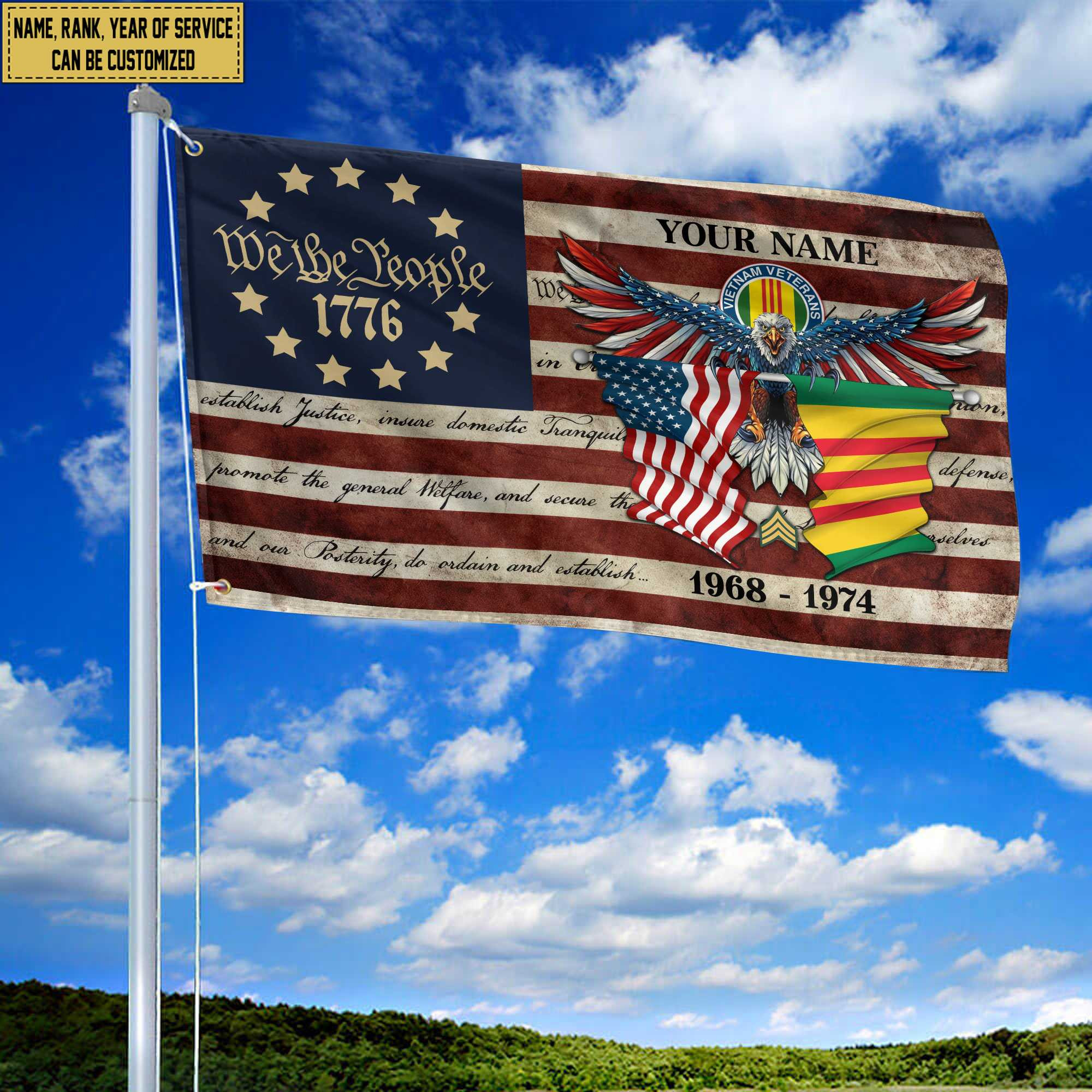 Premium Custom Vietnam Veteran Grommet Flag VPVC105206, Gift For Vietnam Veteran, Best Gifts On Father’s Day, Memorial Day, Independence Day, Veterans Day. Premium Custom Vietnam Veteran Grommet Flag VPVC105206, Gift For Vietnam Veteran, Best Gifts On Father’s Day, Memorial Day, Independence Day, Veterans Day.