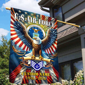 Premium Custom Name, Rank USAF Flag VPVC110304, Gift For Air Force Veteran, American Flag, Patriotic Flag, Garden Flag, House Flag, Best Gifts On Father's Day, Independence Day, Veterans Day. 1 1742973516312.jpg