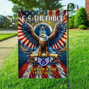 Premium Custom Name, Rank USAF Flag VPVC110304, Gift For Air Force Veteran, American Flag, Patriotic Flag, Garden Flag, House Flag, Best Gifts On Father's Day, Independence Day, Veterans Day. 2 1742973516333.jpg