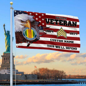 Premium Custom Vietnam Veteran Grommet Flag VPVC108706, Gifts For Vietnam Veteran, Best Gifts On Father’s Day, Armed Forces Day, Independence Day, Veterans Day.