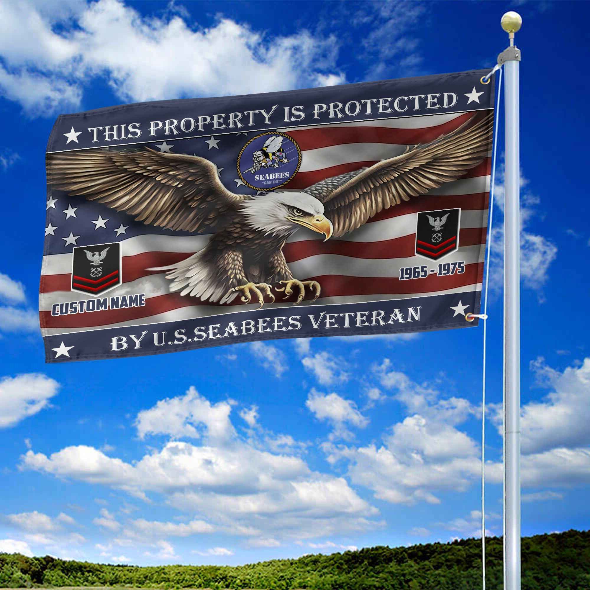Unique Custom Name, Rank, Year, US Seabees Grommet Flag VPVC108509, Gifts For Seabees Veteran, Gifts For Dad, For Husband, Best Gifts On Father’s Day, Independence Day, Veterans Day. Unique Custom Name, Rank, Year, US Seabees Grommet Flag VPVC108509, Gifts For Seabees Veteran, Gifts For Dad, For Husband, Best Gifts On Father’s Day, Independence Day, Veterans Day.
