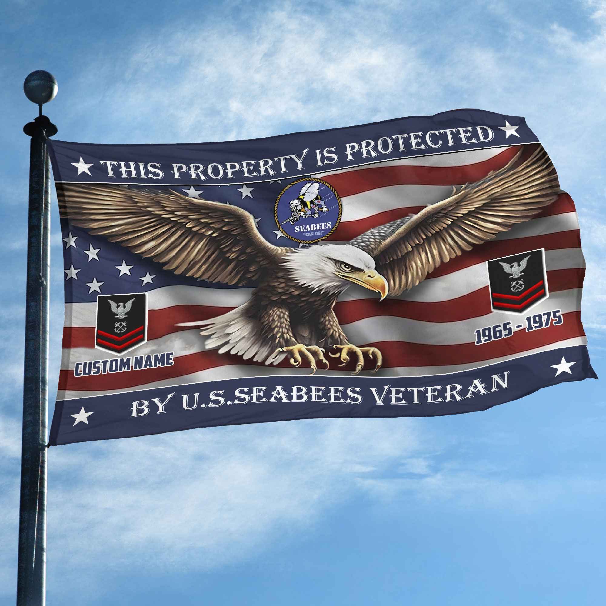 Unique Custom Name, Rank, Year, US Seabees Grommet Flag VPVC108509, Gifts For Seabees Veteran, Gifts For Dad, For Husband, Best Gifts On Father’s Day, Independence Day, Veterans Day. Unique Custom Name, Rank, Year, US Seabees Grommet Flag VPVC108509, Gifts For Seabees Veteran, Gifts For Dad, For Husband, Best Gifts On Father’s Day, Independence Day, Veterans Day.