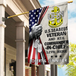 US Seabees Veteran Flag VPVC110509, Custom Name, Gift For Seabees Veteran, American Flag, Patriotic Flag, Garden Flag, House Flag, Best Gifts On Father’s Day, Independence Day, Veterans Day.