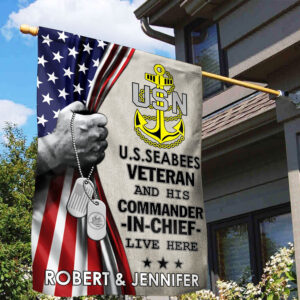 US Seabees Veteran Flag VPVC110509, Custom Name, Gift For Seabees Veteran, American Flag, Patriotic Flag, Garden Flag, House Flag, Best Gifts On Father's Day, Independence Day, Veterans Day. 1 1742979490839.jpg