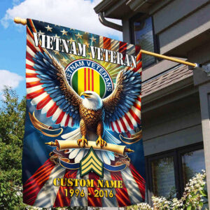 Premium Custom Name, Rank Vietnam Veteran Flag VPVC110306, Gift For Vietnam Veteran, American Flag, Patriotic Flag, Garden Flag, House Flag, Best Gifts On Father's Day, Independence Day, Veterans Day. 1 1742973674947.jpg