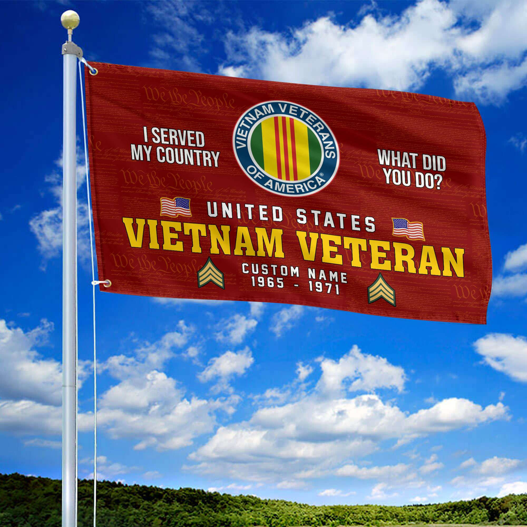 Unique Custom Name, Rank, Year, Vietnam Veteran Grommet Flag VPVC106706, Gift For Vietnam Veteran, Gifts For Dad, For Husband, Best Gifts On Father’s Day, Independence Day, Veterans Day. Unique Custom Name, Rank, Year, Vietnam Veteran Grommet Flag VPVC106706, Gift For Vietnam Veteran, Gifts For Dad, For Husband, Best Gifts On Father’s Day, Independence Day, Veterans Day.