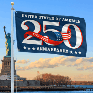 Premium America 250th Anniversary Grommet Flag VPVC120129, America 250th Flag, America 250th Birthday, Best Gifts On Independence Day, Veterans Day.