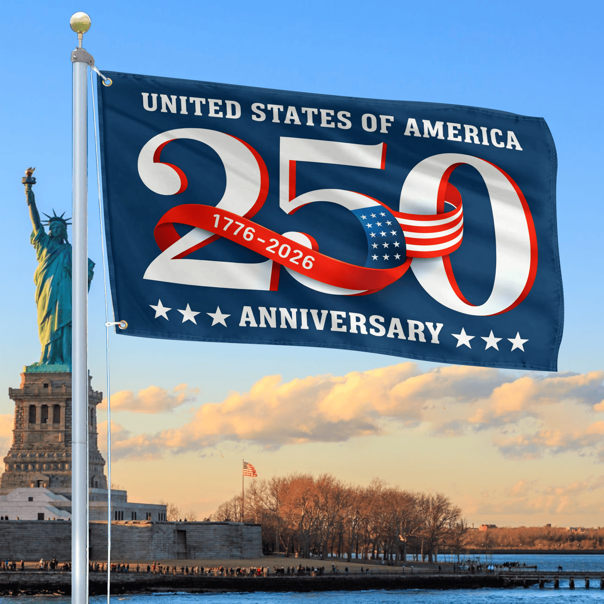 Premium America 250th Anniversary Grommet Flag VPVC120129, America 250th Flag, America 250th Birthday, Best Gifts On Independence Day, Veterans Day. Premium America 250th Anniversary Grommet Flag VPVC120129, America 250th Flag, America 250th Birthday, Best Gifts On Independence Day, Veterans Day.