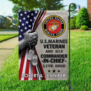 USMC Flag VPVC110503, Custom Name, Gift For Marine Veteran, American Flag, Patriotic Flag, Garden Flag, House Flag, Best Gifts On Father's Day, Independence Day, Veterans Day. 2 1742978969714.jpg
