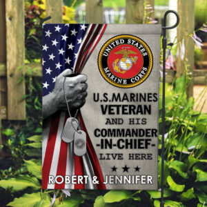 USMC Flag VPVC110503, Custom Name, Gift For Marine Veteran, American Flag, Patriotic Flag, Garden Flag, House Flag, Best Gifts On Father's Day, Independence Day, Veterans Day. 3 1742978969704.jpg