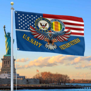 Premium US Navy Vietnam Veteran Grommet Flag CPVC040710, Best Gifts On Father’s Day, Independence Day, Veterans Day.