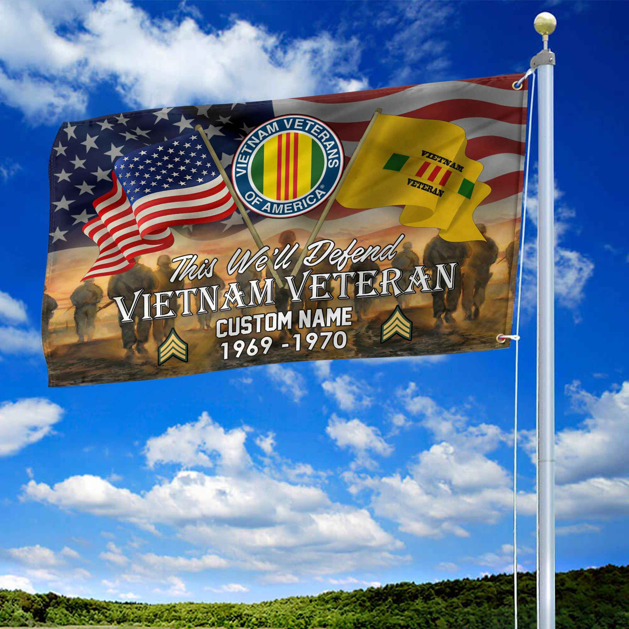 Unique Custom Name, Rank, Year, Vietnam Veteran Grommet Flag VPVC109106, Gifts For Vietnam Veteran, Gifts For Dad, For Husband, Best Gifts On Father’s Day, Independence Day, Veterans Day. Unique Custom Name, Rank, Year, Vietnam Veteran Grommet Flag VPVC109106, Gifts For Vietnam Veteran, Gifts For Dad, For Husband, Best Gifts On Father’s Day, Independence Day, Veterans Day.