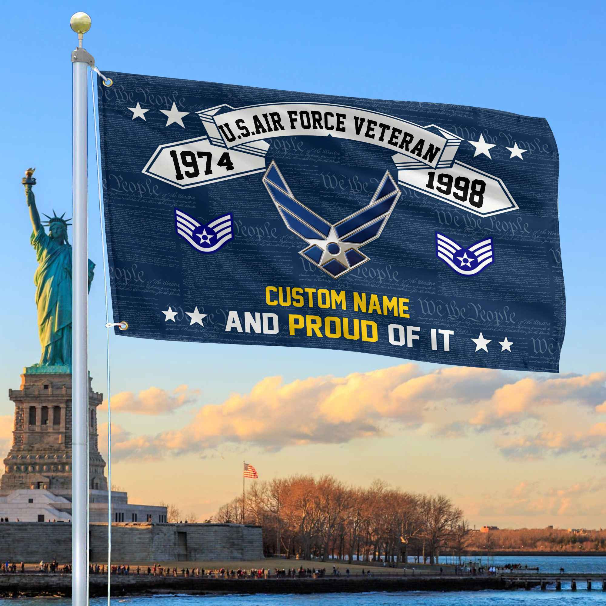 Unique Custom Name, Rank, Year USAF Grommet Flag VPVC107012, Gifts For Airforce Veteran, Gifts For Dad, For Husband, Best Gifts On Father’s Day, Independence Day, Veterans Day. Unique Custom Name, Rank, Year USAF Grommet Flag VPVC107012, Gifts For Airforce Veteran, Gifts For Dad, For Husband, Best Gifts On Father’s Day, Independence Day, Veterans Day.