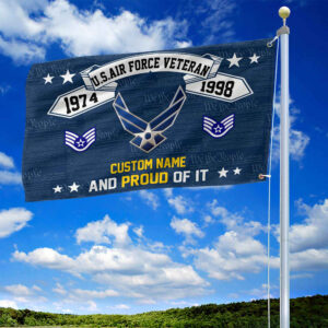 Unique Custom Name, Rank, Year USAF Grommet Flag VPVC107012, Gifts For Airforce Veteran, Gifts For Dad, For Husband, Best Gifts On Father's Day, Independence Day, Veterans Day. 1 1741937516092.jpg